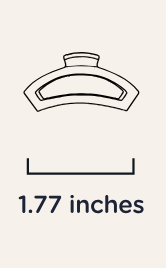 Open Jet Black Tiny Hair Clip