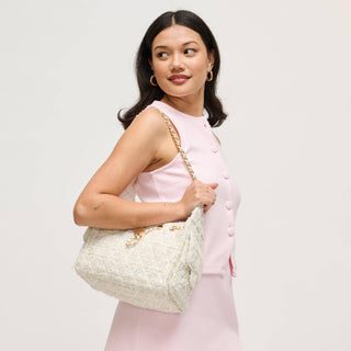 Paisely Boucle Tweed Shoulder Bag