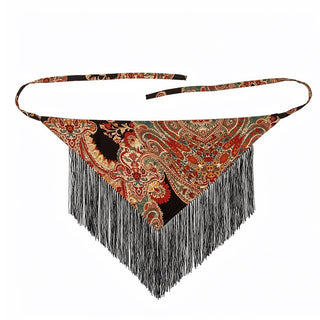 Paisley Scarf Belt  | Black