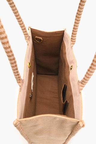 Palm Dunes Gold Embellished Handbag