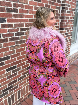 Palm Springs Socialite Pink Wool Coat