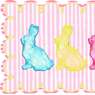 Pastel Bunnies Vinyl Floor Mat