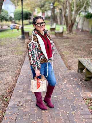 Patchwork Perfection Bomber Jacket