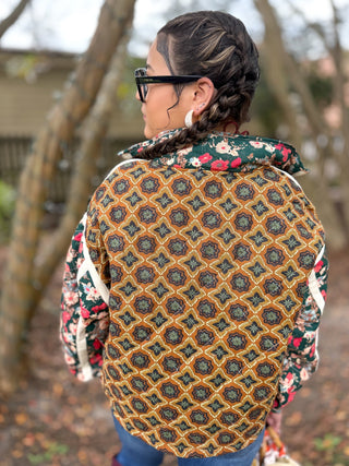 Patchwork Perfection Bomber Jacket