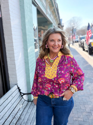 Patchwork Petals Blouse