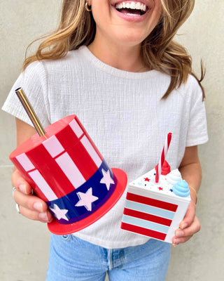 Patriotic Uncle Sam Hat Sipper Cup