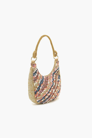 Pearl Beaded Hobo Bag