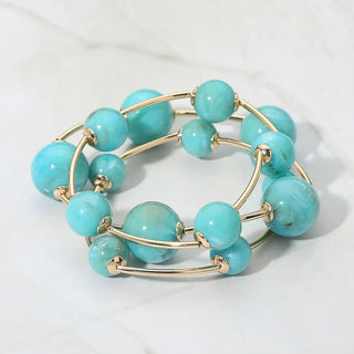 Pearl Stretch Multi Layered Bracelets