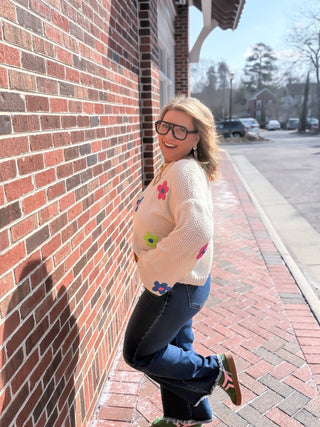 Petal Pop Chunky Knit Sweater