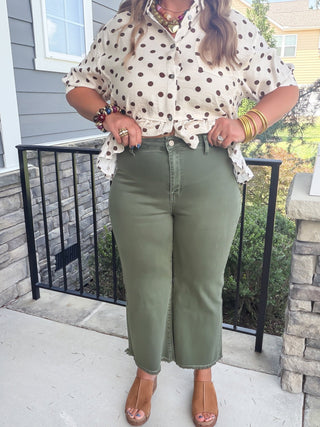 zenana olive denim jeans