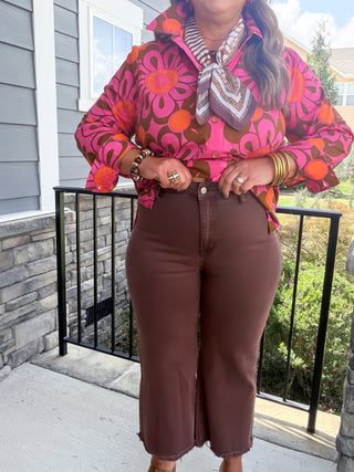 zenana brown denim jeans