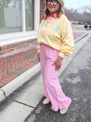 Pink Picnic Gingham Pants