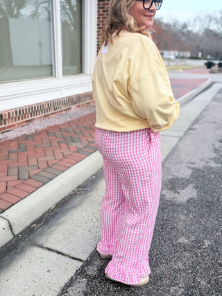 Pink Picnic Gingham Pants