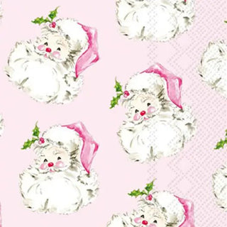 Pink Santa Paper Guest Towels