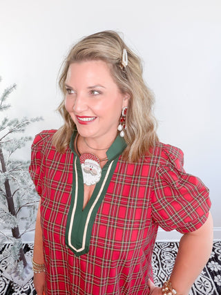 Plaid & Bright Blouse