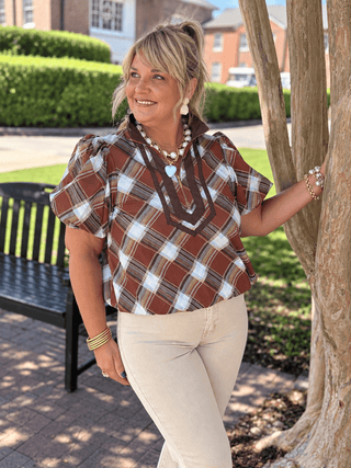 Plaid Darling Top