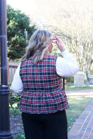Plaid Perfection Vest | Black