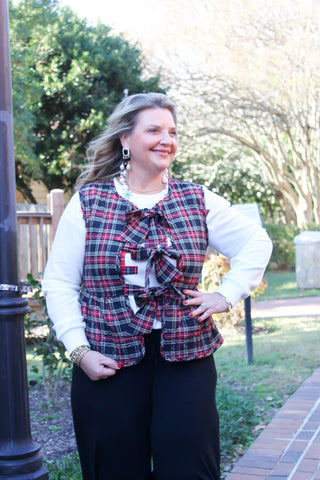 Plaid Perfection Vest | Black