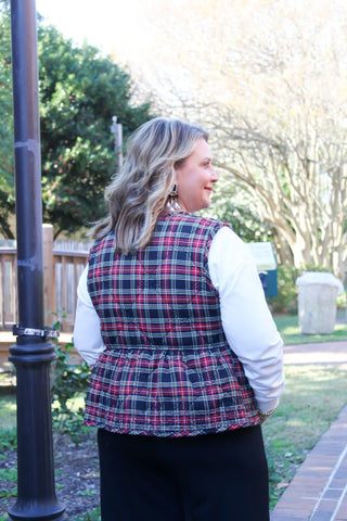 Plaid Perfection Vest | Black
