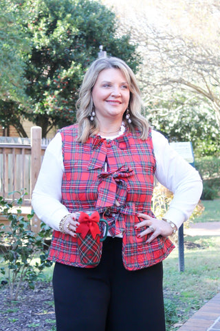 Plaid Perfection Vest | Red