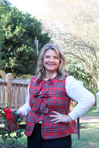 Plaid Perfection Vest | Red