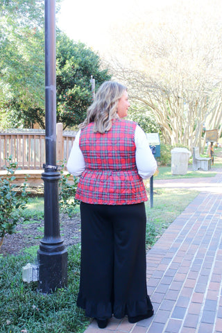 Plaid Perfection Vest | Red