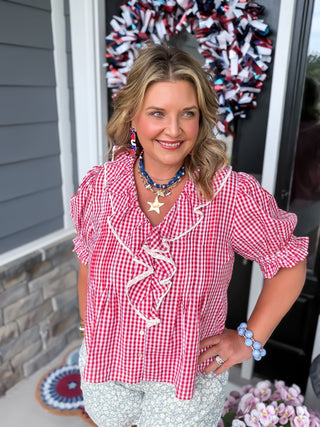Pretty Picnic Ruffle Blouse