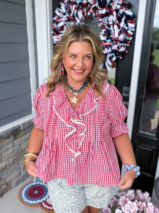 Pretty Picnic Ruffle Blouse