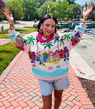 Queen Of Sparkles | Beach Scene Sweatshirt