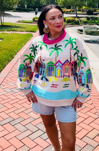 Queen Of Sparkles | Beach Scene Sweatshirt