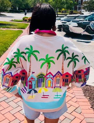 Queen Of Sparkles | Beach Scene Sweatshirt