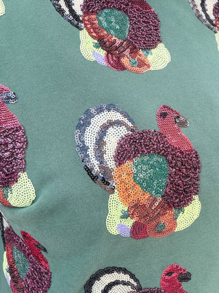Queen Of Sparkles | Dark Green Turkey Sweatshirt