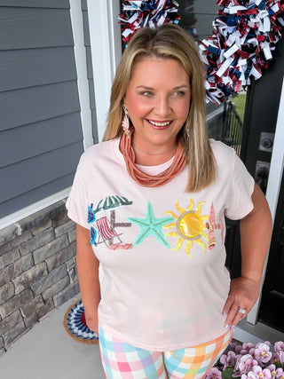 queen of sparkles beach tee
