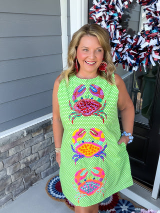 Queen Of Sparkles | Polka Dot Crab Tank Dress