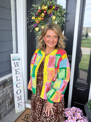 queen of sparkles queen card cardigan sweater