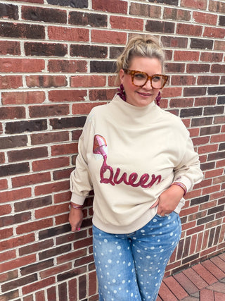 Queen Of Sparkles |  Red Wine Pouring 'QUEEN' Sweatshirt