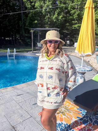 Queen Of Sparkles | Striped Seafood Gauze Shorts