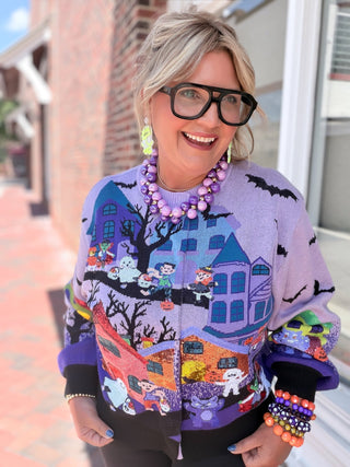 Queen Of Sparkles | Trick Or Treating Scene Cardigan