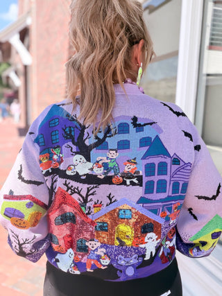 Queen Of Sparkles | Trick Or Treating Scene Cardigan