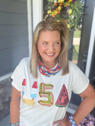 Queen Of Sparkles | 'USA' ICON TEE