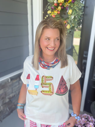 Queen Of Sparkles | 'USA' ICON TEE