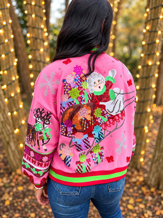 Queen Of Sparkles | Vintage Mrs. Claus Sleigh Sweatshirt