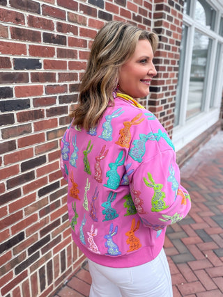 Queen Of Sparkles | Whimsical Sequin Easter Bunny Sweatshirt