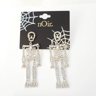 Rhinestone Skeleton Earrings