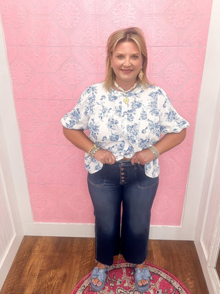 risen button crop jeans