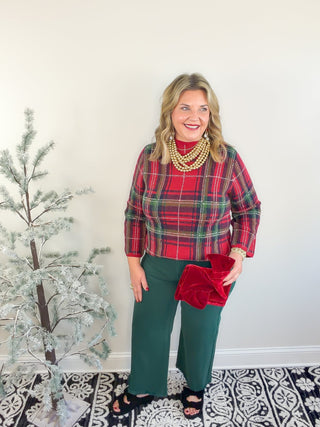 Risen | Festive High Rise Jeans | Hunter Green