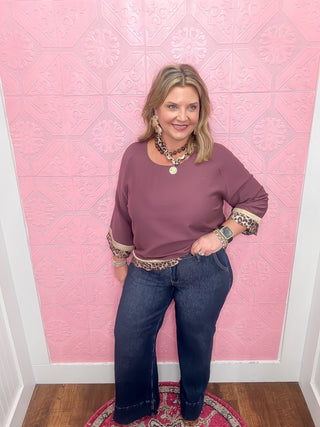 risen wide leg pinstripe jeans