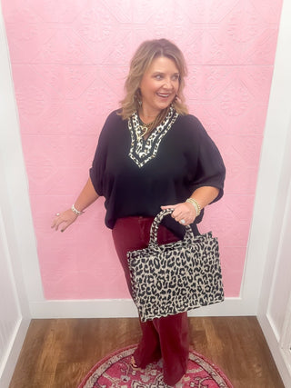 Risen | Wine About It Wide Leg Jeans