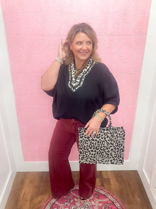 Risen | Wine About It Wide Leg Jeans