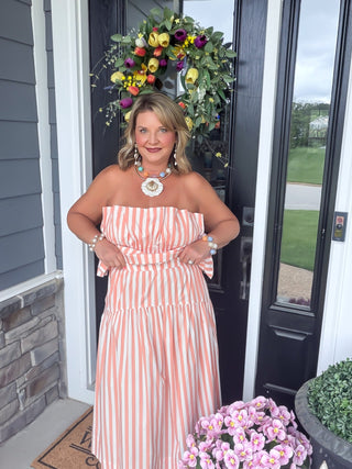 Riviera Stripe Maxi Skirt Set